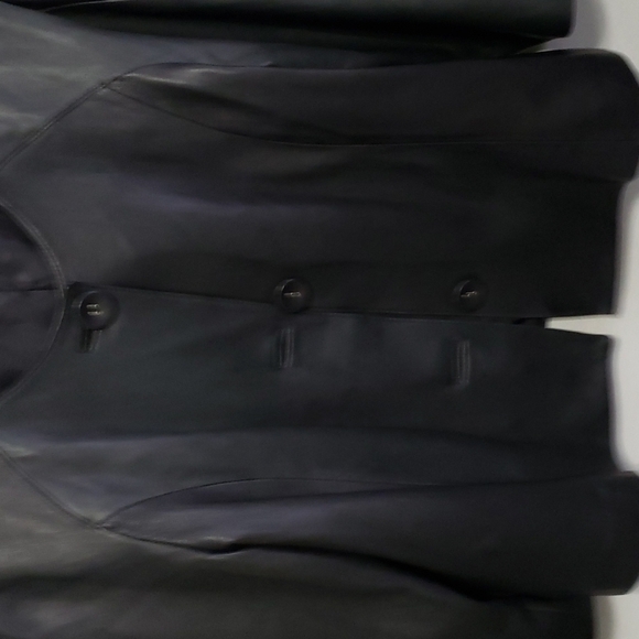 Alfani Genuine Leather Jacket, Color Black, Size L - Picture 10 of 17